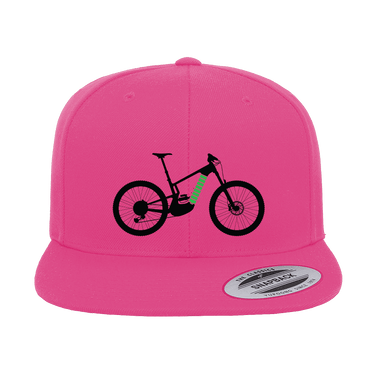E Bike Embroidered Flat Bill Cap